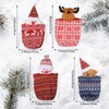 Reusable Christmas Knitted Doll Gift Bags Burlap Santa Gifts Bags