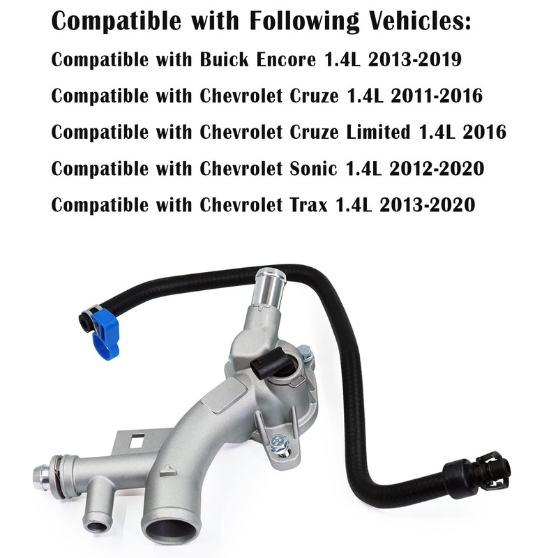 Aluminum Engine Coolant Thermostat Housing & Water Outlet w/Reservoir Inlet