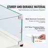 Happybuy Glass Wind Guard for Rectangular Fire Pit Table 31