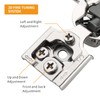 Chibery 20 Pack 1/2" Overlay 3D Soft Close Concealed Hinge