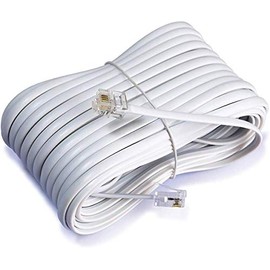 iMBAPrice 50 Feet Long Telephone Extension Cord Phone Cable Line Wire - White
