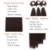 Synthetic Hair Bundles with Easy Closure Medume Brown Yaki Straight