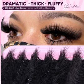 Thick Fluffy Lash Clusters Kit 100-200D Dramatic Lash Kit Bold Lashes