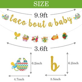Taco Bout a Baby Banner, Mexican Fiesta Baby Shower Party Decoration, Welcome Baby Party Decoration Supplies