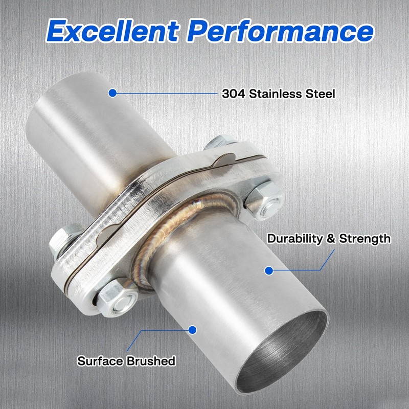 SVULK Exhaust Flange Repair Pipe Kit, 1.75" ID/45mm to 1.75"