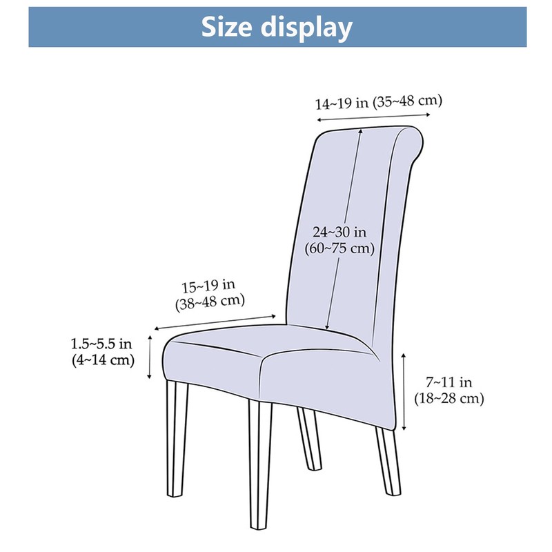 Extra Large and Soft Black Chair Covers,for Banquet Chair Covers,Detachable