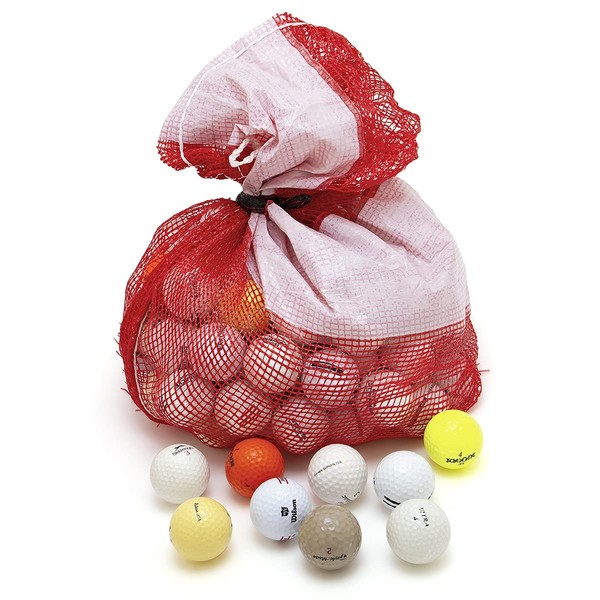 50 Recycled Golf Balls for Men Hit-Away Used Golf Balls Bulk - Cheap Golf Balls Recycled & Used Golf Balls Perfect for Practice & Range Balls Hitting - Mix Comes in a Mesh Golf Ball Carrying Shag Bag