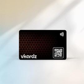 Vkardz - Magic NFC & Smart Digital Contactless PVC Business Card || NFC Card || Smart Business Card || Scratch-Free Matte Print Card with QR Code (Cobra)