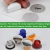 PHMEZLF 100Pcs Aluminum Espresso Lids Foil Sticker Seals for Reusable