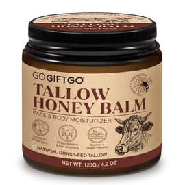 asusxcli Beef Tallow for Skin,Beef Tallow for Face,Beef Tallow and Honey Balm,Grass Fed Whipped Tallow Honey Balm,Natural Moisturizer Hydrates,Deeply Nourishes the Skin, Enhances Natural Radiance