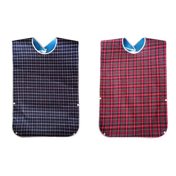 MEMOFYND 2 Adult Waterproof Bibs, Three-Dimensional Waterproof Mouth Bibs, Washed