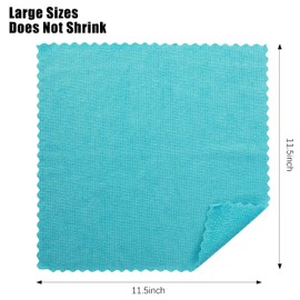 MOONQUEEN 12 Pack Microfiber Cleaning Cloth - Reusable Cleaning Rag, Fast Drying Cleaning Towels,12"X12", Green/Blue/Yellow/Pink