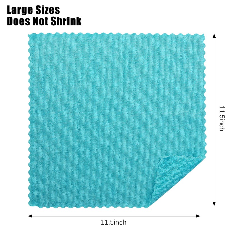 MOONQUEEN 12 Pack Microfiber Cleaning Cloth - Reusable Cleaning Rag,