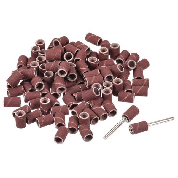 uxcell Sanding Sleeve Sandpaper Set, Drum Mandrel, 320 Grit, 2