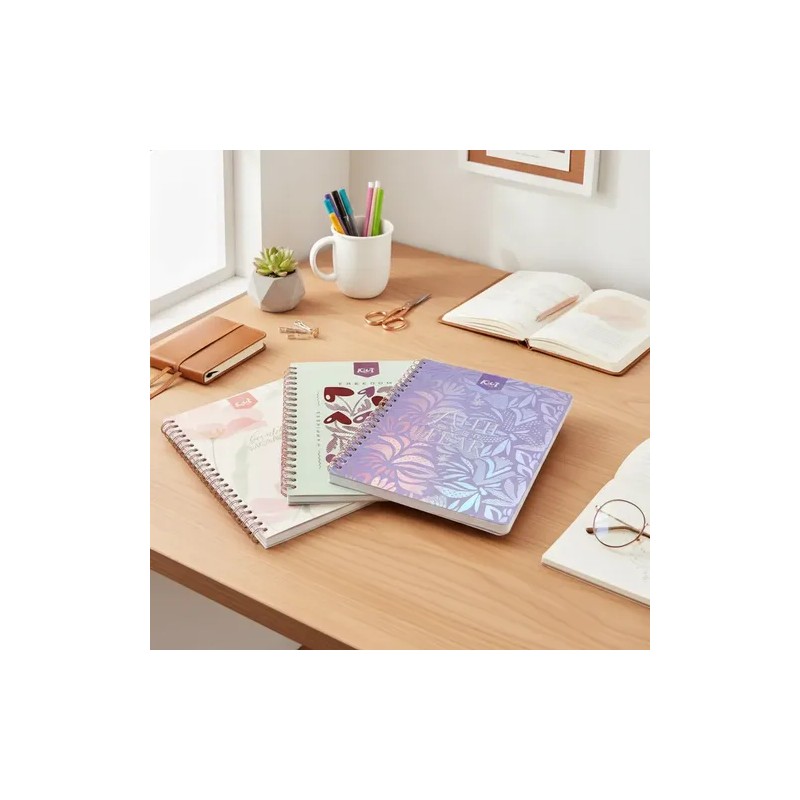 Pack 3 Cuaderno Profesional Kiut Con 100 Hojas Mujer