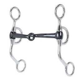 Weaver Leather Professional Argentine Bit Features 5-Inch Sweet Iron Snaffle Mouth with Copper Inlay