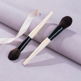 ENZO KEN Natural Blush Brush, Natural Black Goat Hair Makeup Brushes, Blush Makeup, Natural Hair Powder Brush, Detail Blush Brush, Fluffy Blush Brush for Cheeks, Nose Contour Brush. (804B)