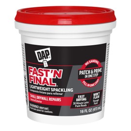 Dap 12141 Fast'N Final Spackling Interior and Exterior White 16 Fl Oz (Pack of 1)