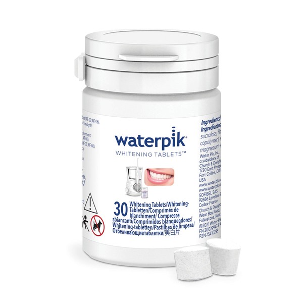 Waterpik Whitening Water Flosser Refill Tablets (30 Count) - Only for the Waterpik Whitening Flosser, Packaging May Vary