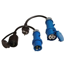 Mennekes CEE Plug Adapter Coupling 230 V Camping Boat H07RN-F 3 x 2.5 mm² 16 A - Set of 2