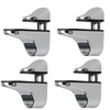 Adjustable Glass Shelf Bracket, Qikuver Adjustable Wood/Glass Shelf Bracket Wall