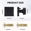 Haidms Black Interior Door Knobs, Zinc-Alloy Heavy Duty Round Matte