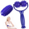 LOPHE Handheld Massage Roller, Hedgehog Ball Massage Roller with 2