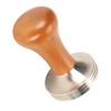 Coffee Tamper Solid Wood Handle Stainless Steel Easy to Use