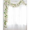 Briful 6ft White Bougainvillea Flower Garland – Artificial Silk Floral