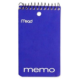 12PK MEAD 45354 Memo Book WB Top Bound Asst 3x5 60S