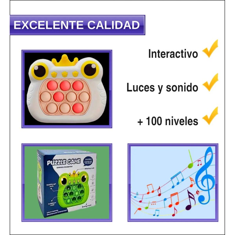 Regalo Para Niñas Y Niños: Pop It Electrónico De Rana