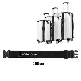 2 Pack Luggage Straps for Suitcases, Adjustable Suitcase Strap, Suitcases TSA Approved for 2 Name ID Cards for Traveling