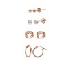 4 Pr Rose Gold Flash Sterling Silver Filigree Ear Cuffs,