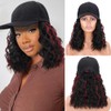 CHRSHN Hat Wigs for Women Baseball Cap With Hair Extensions