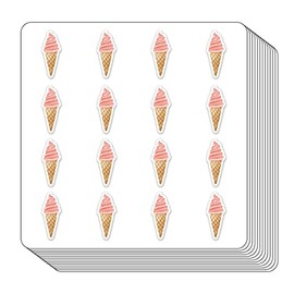 Ice Cream Planner Stickers, 0.5in Monthly Scrapbooking Kids DIY Arts Crafting 208-Pack