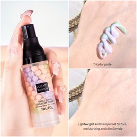 Primer Make up Color Corrector Pore Primer Gel Cream Drei Farben Isolationscreme Feuchtigkeitsspendender Primer Invisible Pore Brightening Moisturizing Essence Concealer Foundation