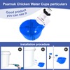 Psarnuk Chicken Waterer Cups (16 Pack/Blue) - DIY Automatic Large