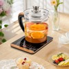 KONKENIE 1.8L Electric Glass Kettle 800W Hot Tea Maker with
