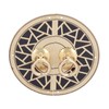 Chinese Antique Cabinet Handle Brass Circular Plaid Bookcase Knob for