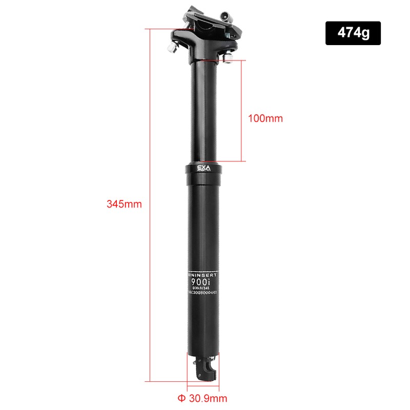 30.9mm/31.6mm Mountain Bike Seatpost with Adjustable Height MTB Cable Controlled
