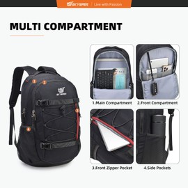 SKYSPER Hiking Backpack 25L Lightweight Travel Backpack Hiking Day Pack for Men Women(Black)