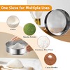 3PCS Stainless Steel Flour Sieve, 10/15/20 cm 40/60 mesh Fine