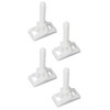 SagaSave 4 Pack Plastic White Rectangular Toilet Seat Hinge Bolts,