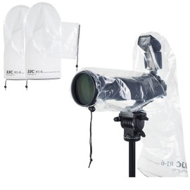 JJC 2-Piece SLR Raincoat with Strobe Included, Compatible Lenses, Size ≤17.7 x 6.7 inches (45 x 17 cm) (LxW), Nikon Z7II, Z7, Z6, II, Z50, D5600, D5500, D5300, D5200, D5100, D3500, D3400, D3300 3200