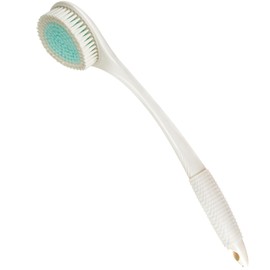 BEDELITE Back Bath Brush Long Handle for Shower - Soft Shower Brush for Men & Women,Back Brush Scrubber(16.4" Long), Skin Exfoliator for Bath Scrubber Body Brush(Ivory)