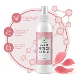 Agua De Rosas Con Colágeno Revitalizante Tónico Facial 500ml