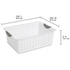 Sterilite 6-Pack Medium Ultra Basket, Open Top Plastic Storage Organizer,
