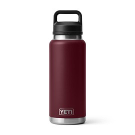 YETI Rambler 36 oz Bottle, Leakproof, Vacuum Insulated, Stainless Steel with Chug Cap, Wild Vine Red