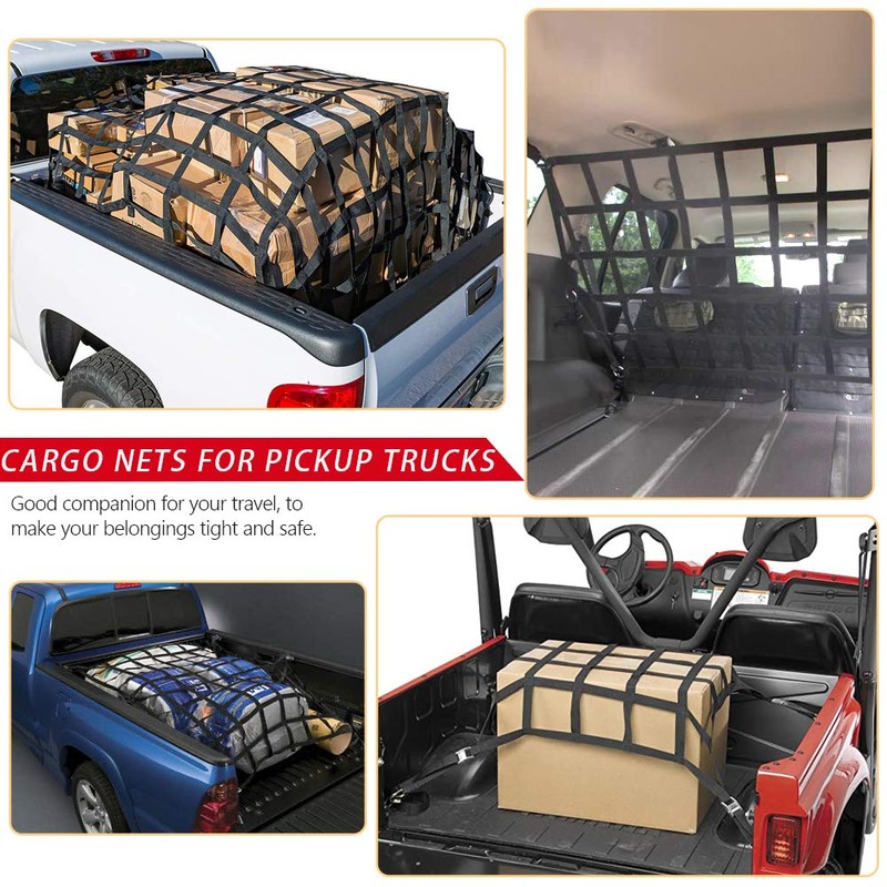 Surmountway Cargo Net for Pickup Truck Bed(66" x 50"), Truck