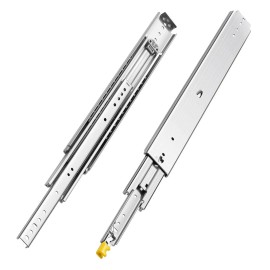 24-Inch Full Extension Pair Drawer Slides 500 Lbs Load Capacity Ball Bearing Lock Side Mount 1-Pair Secure Locking Drawer SlidesLength: 24 inch